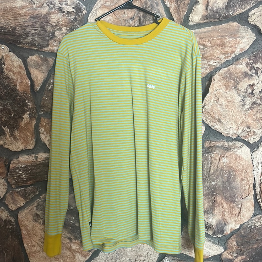OBEY long sleeved striped shirt